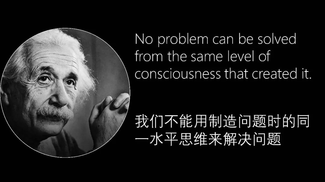 Fig.1 爱因斯坦:解题的思维必须高于制造问题时的思维